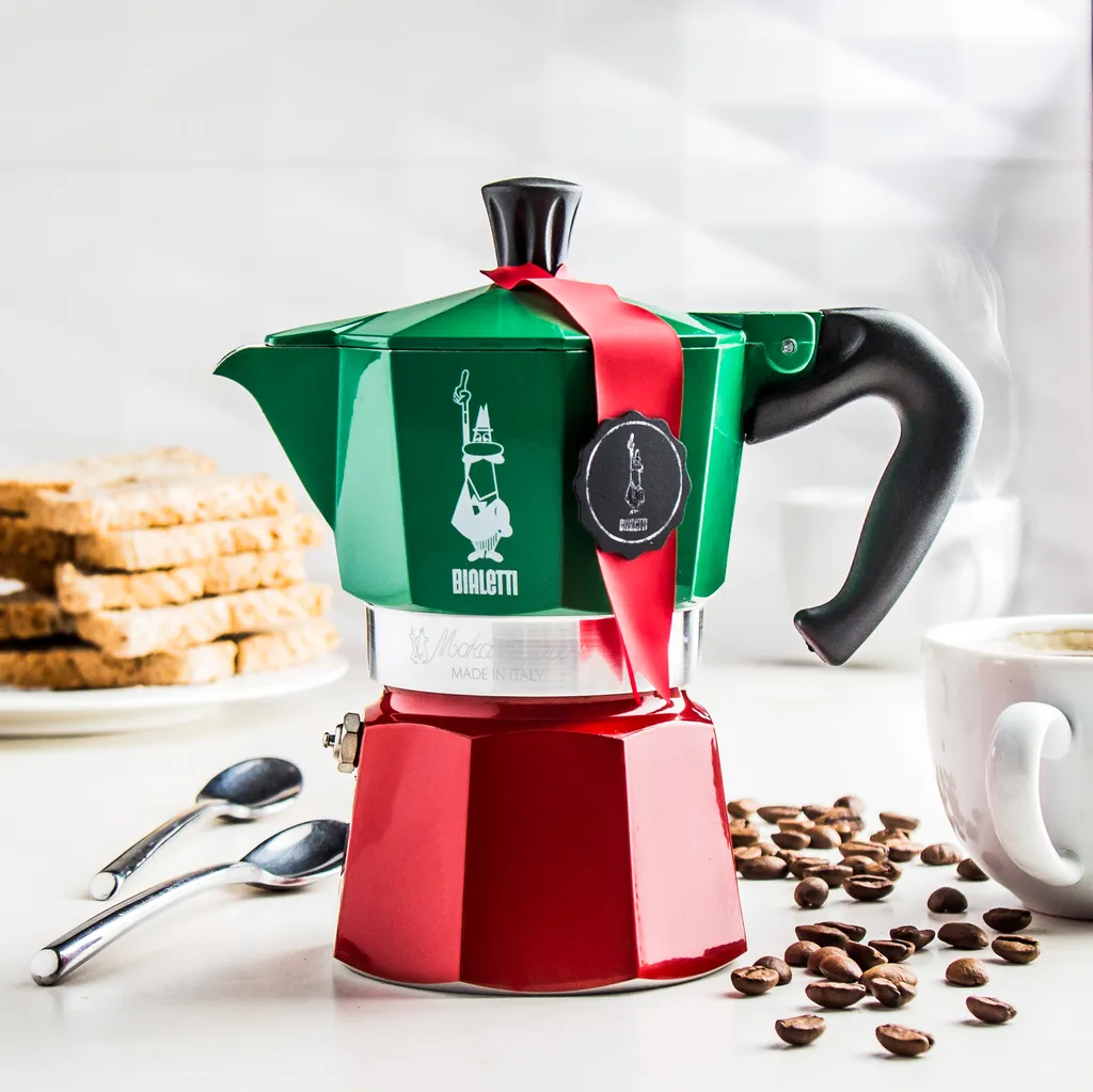 Bialetti - Moka Express Collection Italia (Tricolour), 3-Tassen-Kaffeemaschine, Aluminium – Bild 7