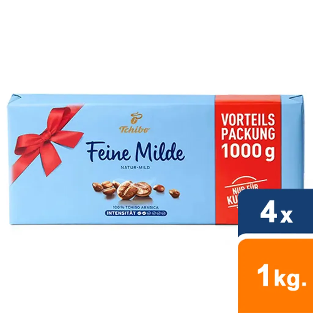 Tchibo - Feine Milde Gemahlener Kaffee Vorteilspackung - 4x 1 Kg – Bild 2