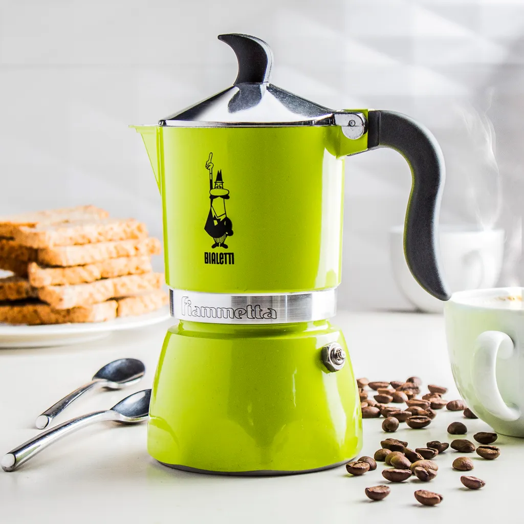 Bialetti Fiammetta, Mokka-Kanne, Gelb, Aluminium, 3 Tassen, Fiammetta, 1 Stück(e) – Bild 2