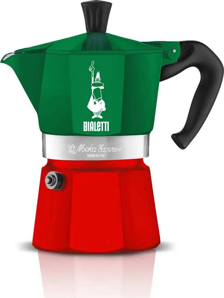 Bialetti - Moka Express Collection Italia (Tricolour), 3-Tassen-Kaffeemaschine, Aluminium – Bild 6