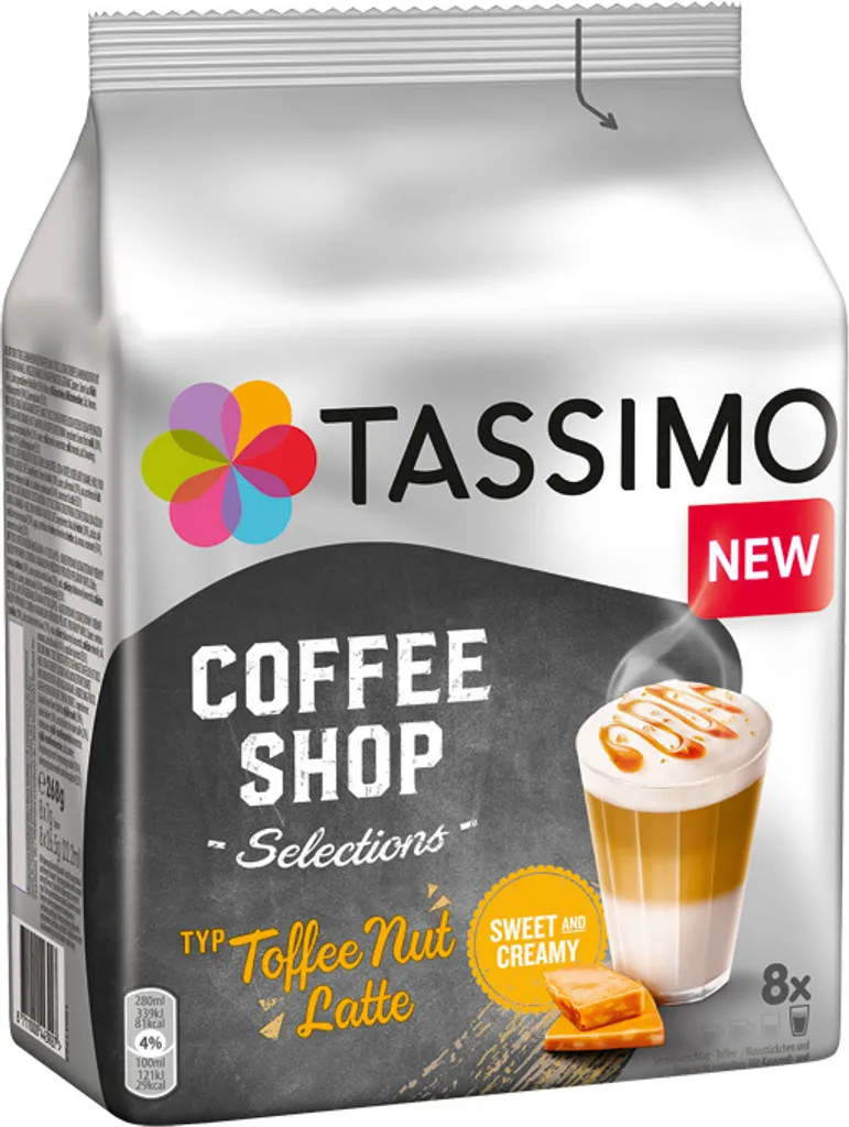 Tassimo Coffee Shop Selections "Toffee Nut Latte" | 8 T Discs, Kaffeekapseln – Bild 2