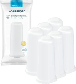 Wessper 6 Stück Wasserfilter Für Sage Kaffeemaschinen | Barista Zubehör Ersatz Für Sage Claro Swiss, Sage Barista Express Pro SES008, SES875,BES920, SES980, SES990, BES811, SES878, SES880, SES812