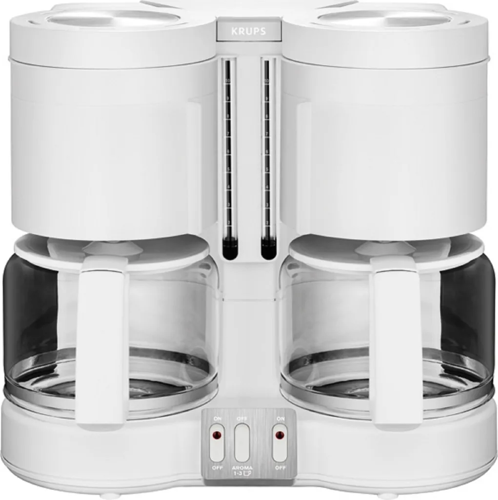 KRUPS Kaffeemaschine KM 8501 2 X 10 Tassen 2 X 1100 W Weiß