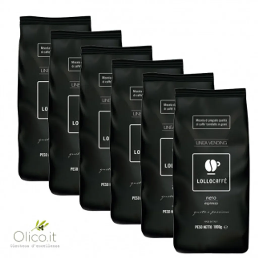 Kaffeebohnen Espresso Schwarz Lollo Caffè 1 Kg X 6 - Lollo Caffè – Bild 2