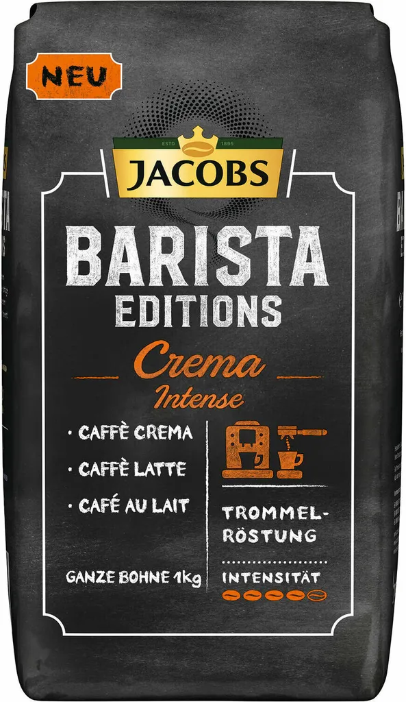 JACOBS Kaffeebohnen Barista Editions Crema Intense 2 X 1kg Ganze Kaffee Bohnen – Bild 2