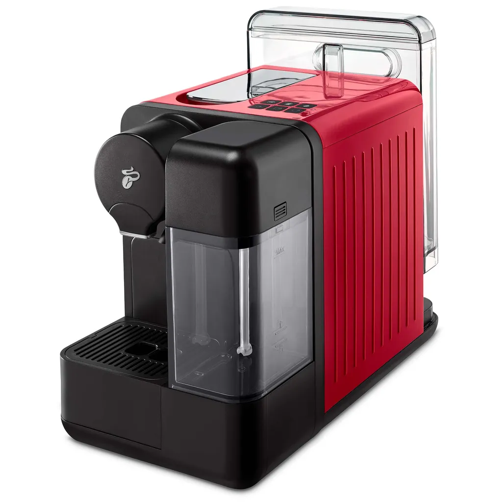 Tchibo Cafissimo Milk Kaffeemaschine Kapselmaschine Inkl. 30 Kapseln Für Caffè Crema, Espresso, Kaffee Und Milchspezialitäten, Rot – Bild 3