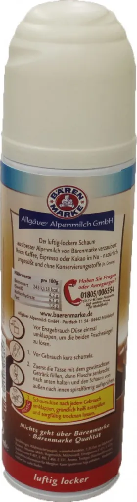 Bärenmarke Der Milch Schaum Luftig Locker In Der Sprühflasche 250ml – Bild 6