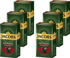 JACOBS Filterkaffee Krönung Entkoffeiniert 6 X 500 G Pulver- Röstkaffee Gemahlen