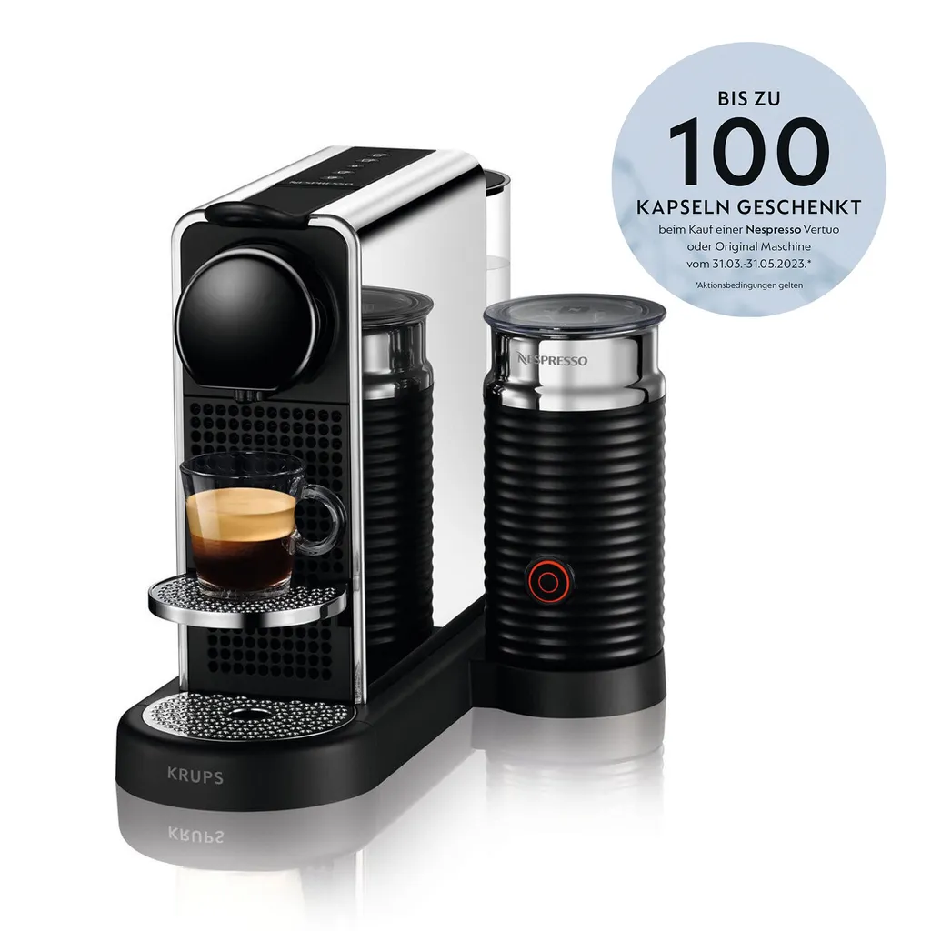 Krups NES CITIZ PLATINUM & MILK XN630, Pad-Kaffeemaschine, 1 L, Kaffeekapsel, 1260 W, Edelstahl – Bild 2