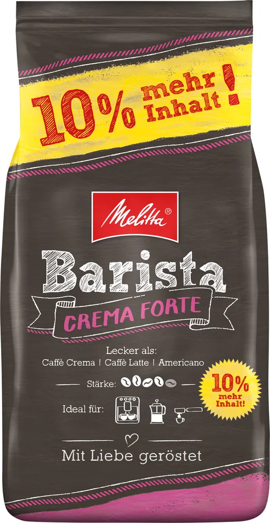 MELITTA Ganze Kaffeebohnen Barista Crema Forte 1100 G Kräftig Und Vollmundig – Bild 2