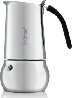 Bialetti Kitty 0,23 L Schwarz, Edelstahl - Italienische Kaffeemaschinen (0,23 L, Schwarz, Edelstahl, 4 Tassen, Edelstahl, Kitty, 1 StĂĽck(e))