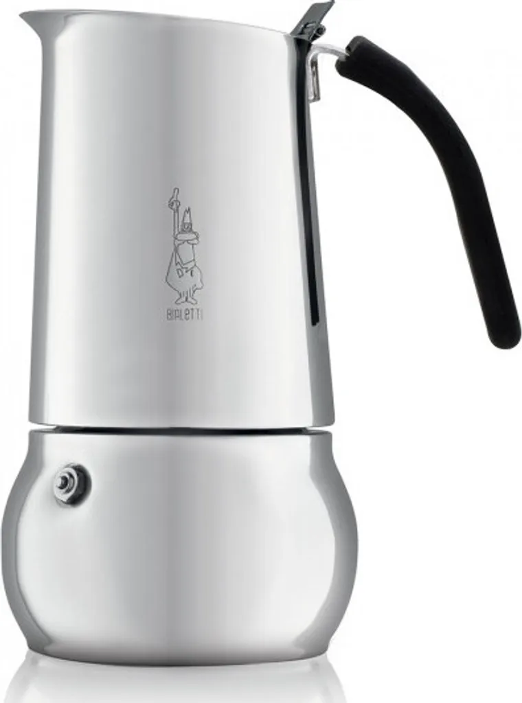 Bialetti Kitty 0,23 L Schwarz, Edelstahl - Italienische Kaffeemaschinen (0,23 L, Schwarz, Edelstahl, 4 Tassen, Edelstahl, Kitty, 1 Stück(e))