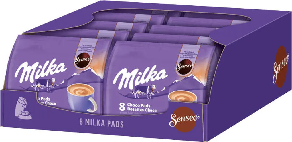 SENSEO Pads Milka Senseopads 80 Getränke Kakaogetränk Kakao-Pads Schoko Softpads
