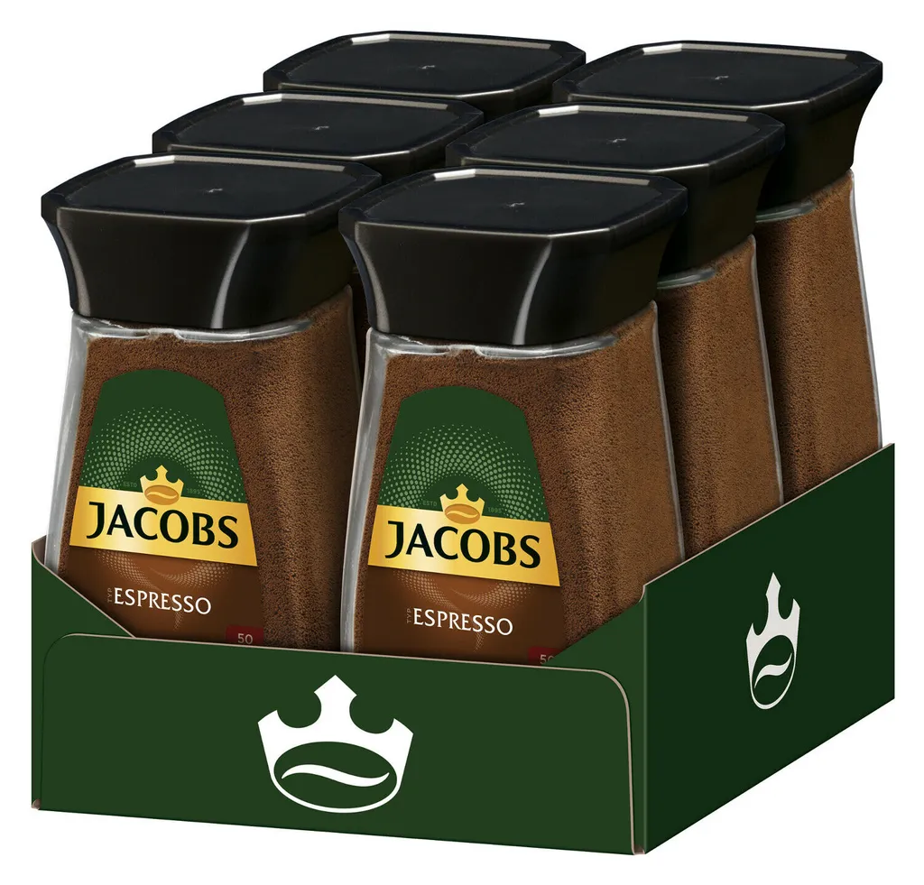 JACOBS Espresso Löslicher Kaffee 6 Gläser - 6 X 100g Instantkaffee – Bild 2