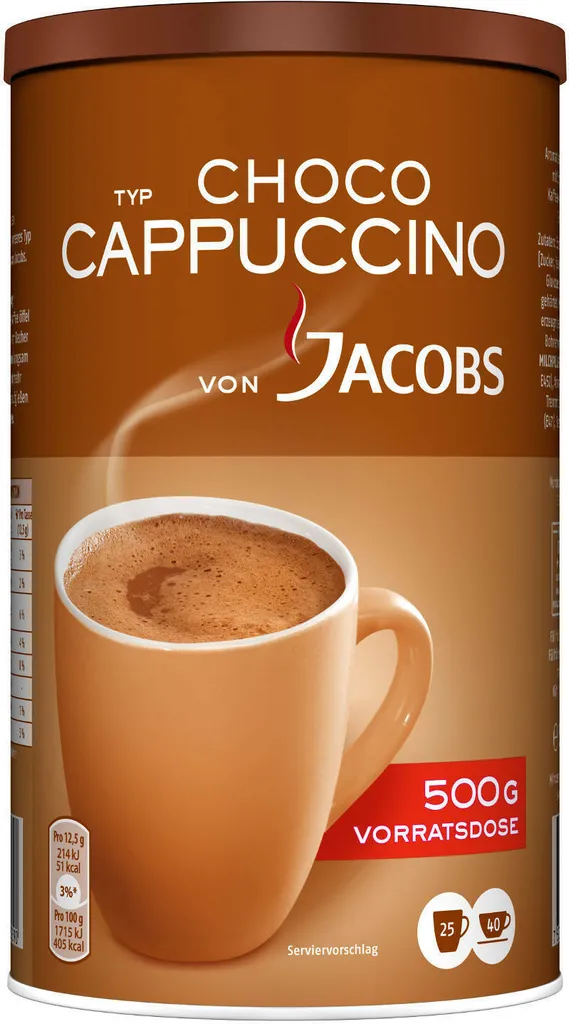 JACOBS Löskaffee Typ Choco Cappuccino 500 G Dose Löslicher Kaffee Mit Kakao – Bild 3