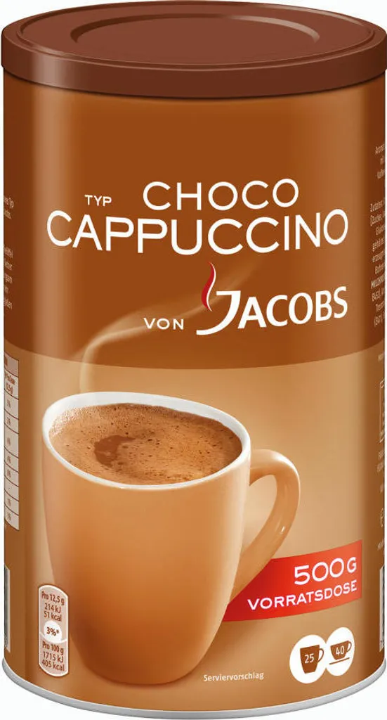 JACOBS Löskaffee Typ Choco Cappuccino 500 G Dose Löslicher Kaffee Mit Kakao – Bild 2
