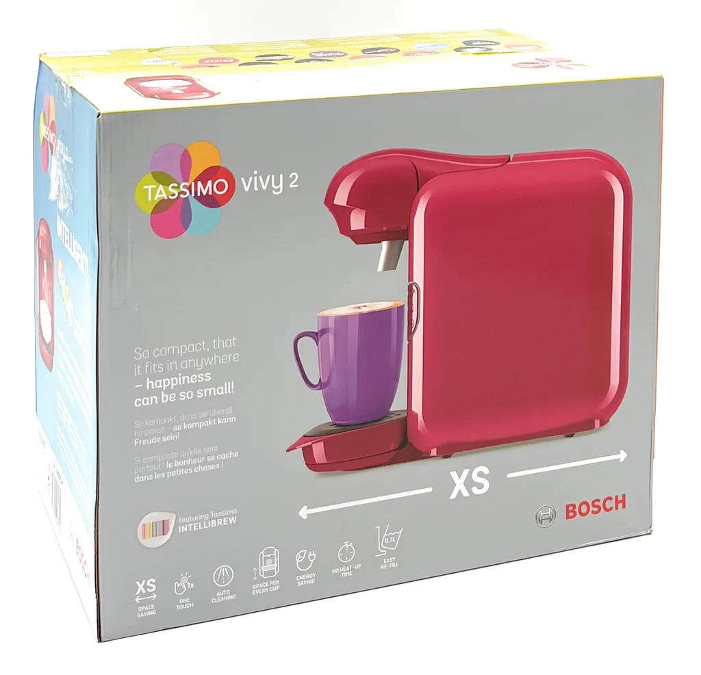 Bosch Tassimo Vivy2 Kapselmaschine TAS1401, Kompaktes Design, Vollautomatisch, Geeignet Für Alle Tassen - Pink – Bild 13