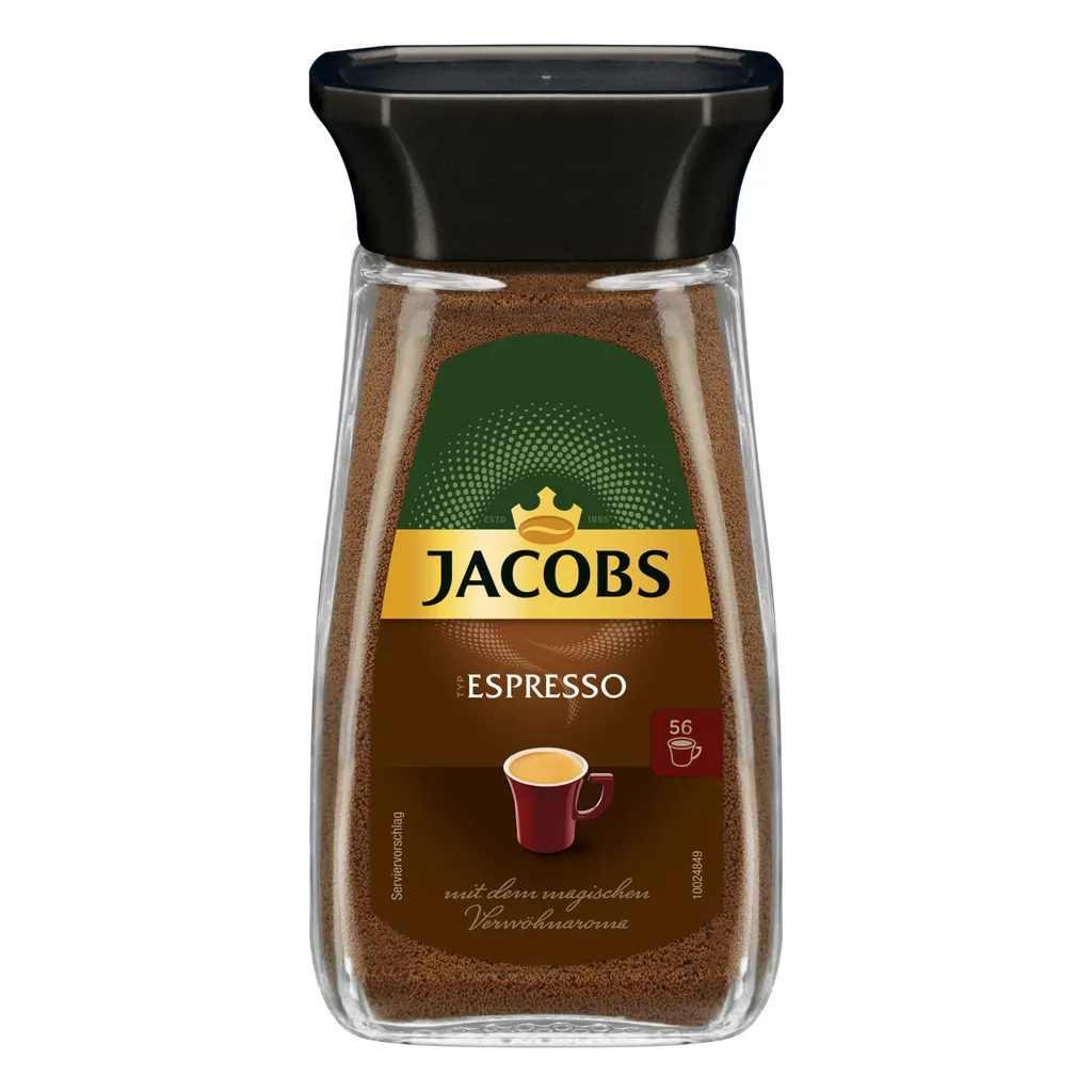 JACOBS Espresso Löslicher Kaffee 6 Gläser - 6 X 100g Instantkaffee