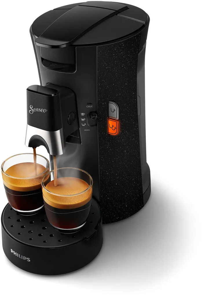 Philips Senseo® Select Kaffee Pad Maschine, 3 Kaffeespezialitäten, Kaffeestärkewahl Plus, Crema Plus, Schwarz (CSA240/20) – Bild 2