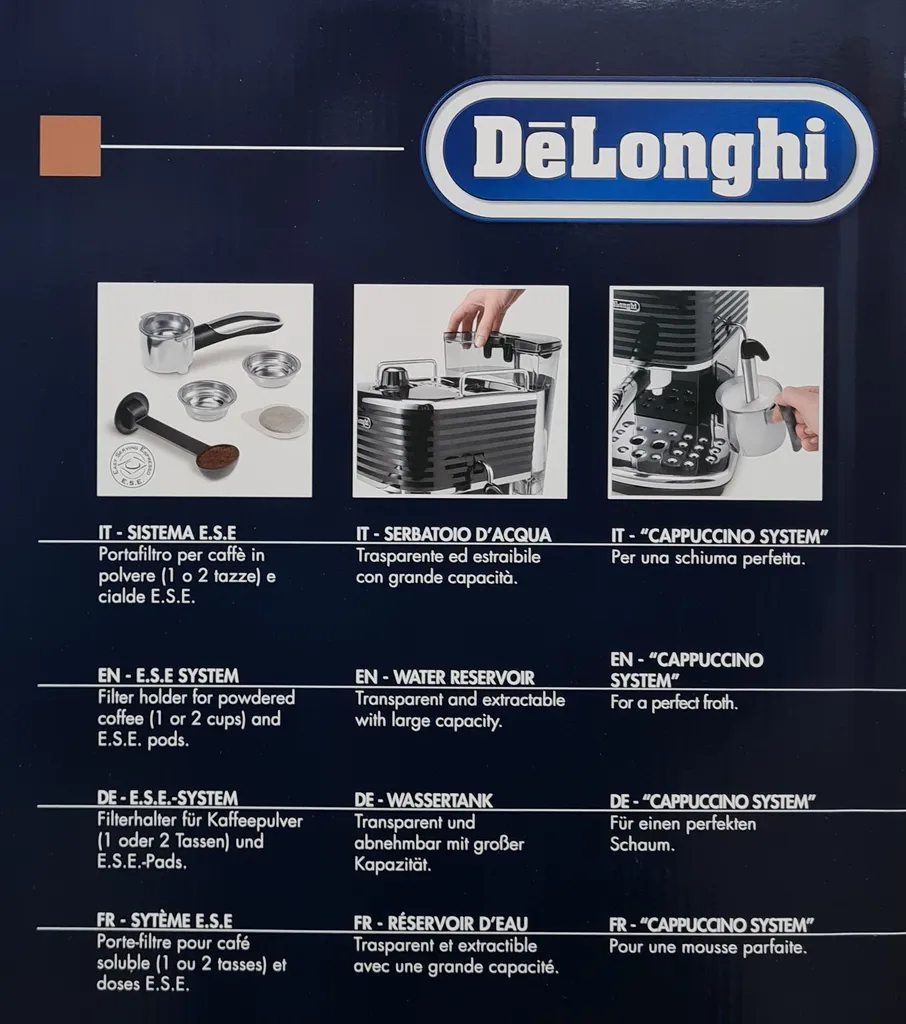 De'Longhi DeLonghi ECZ351BK Scultura Espressomaschine Siebträger Schwarz – Bild 5