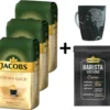 JACOBS Kaffeebohnen Expertenröstung Crema Gold 3 Kg Geröstete Bohnen+ 1 Jacobs Barista Becher+ 1 Dose