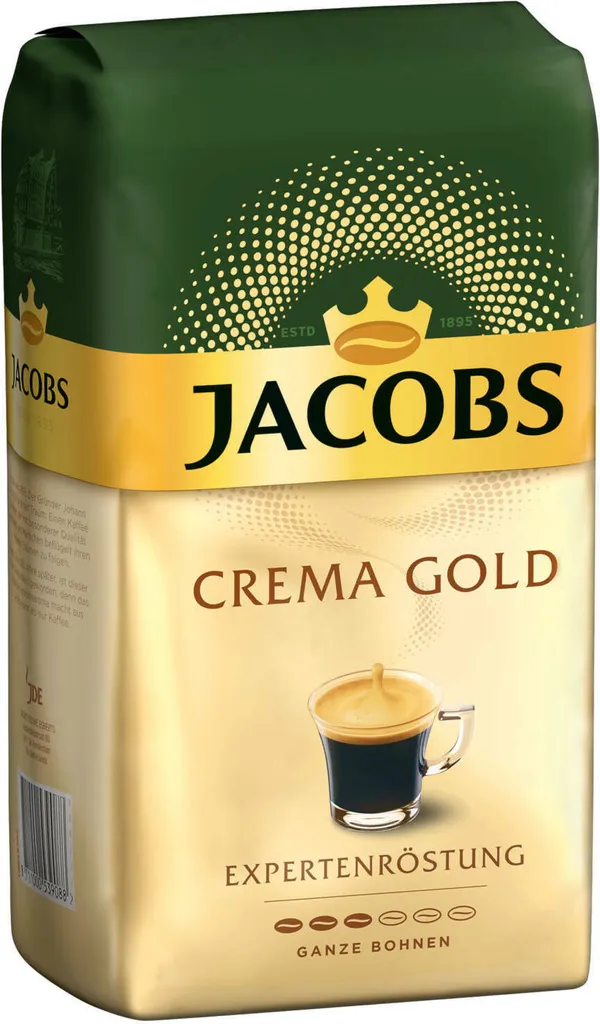 JACOBS Kaffeebohnen Expertenröstung Crema Gold 3 Kg Geröstete Bohnen+ 1 Jacobs Barista Becher+ 1 Dose – Bild 3