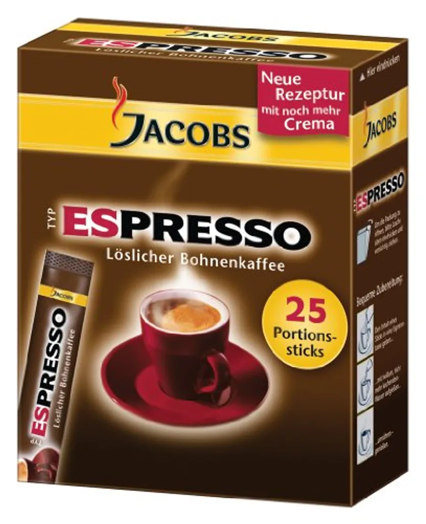 Jacobs Typ Espresso Sticks | Löslicher Kaffee | 25 Portionen – Bild 7