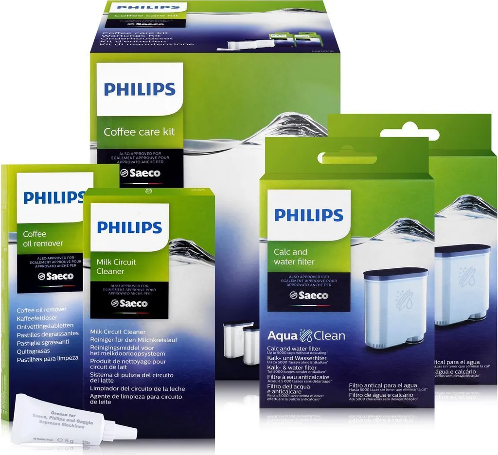 Philips Saeco Wartungskit CA6707/10 - Kaffeefettlöser, Wasserfilter (1er Pack)