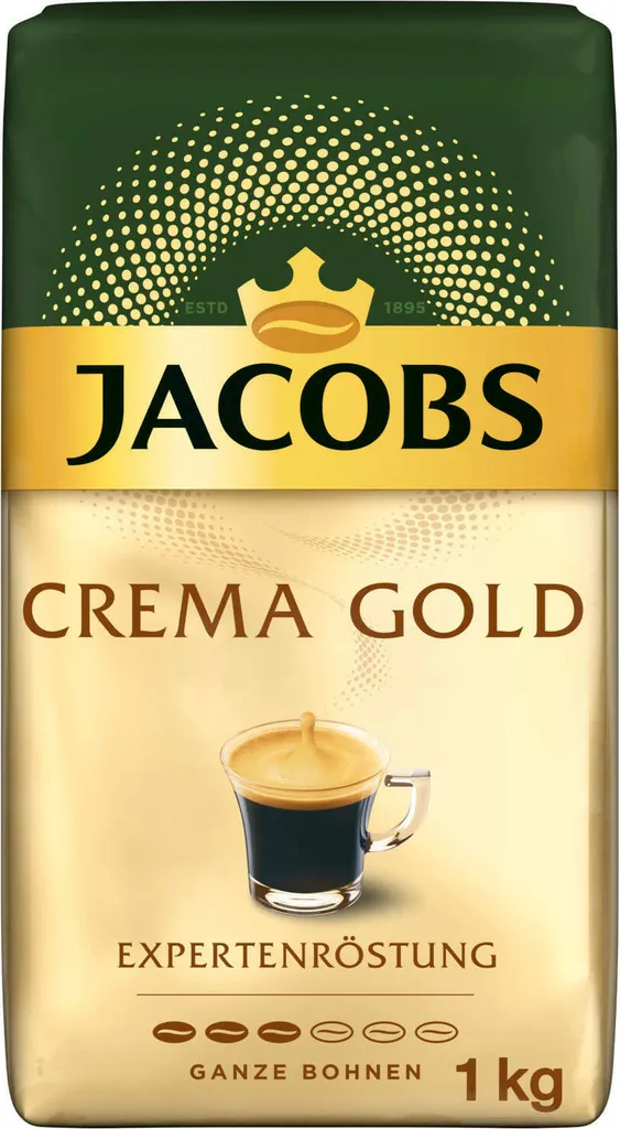 JACOBS Kaffeebohnen Expertenröstung Crema Gold 3 Kg Geröstete Bohnen+ 1 Jacobs Barista Becher+ 1 Dose – Bild 2