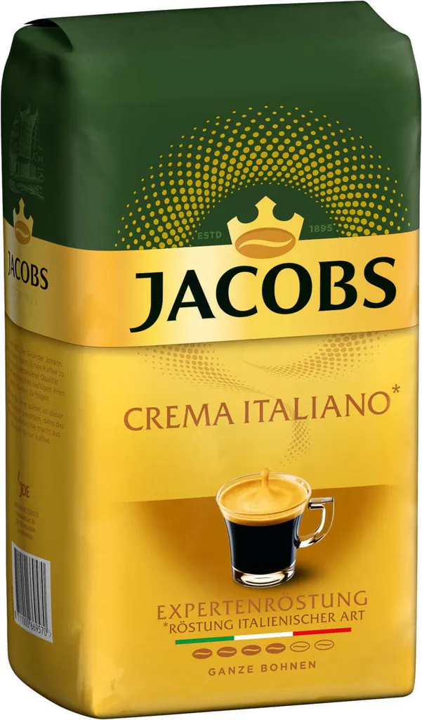 JACOBS Kaffeebohnen Expertenröstung Crema Italiano Bohnenkaffee 2 X 1 Kg Ganze Bohne – Bild 3