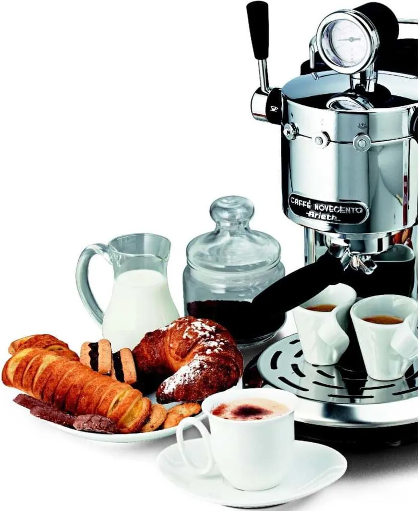 Ariete Espressomaschine Caffe Novecento 1105 W Silbern – Bild 2