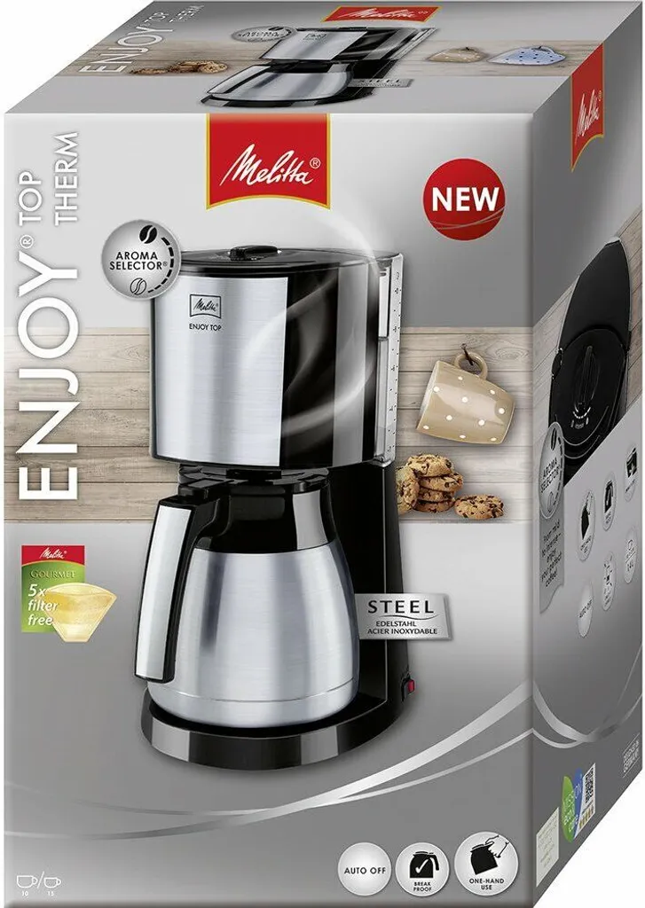 MELITTA Kaffeeautomat 1017-08 10Tassen Thermokanne 1000Watt Schwarz – Bild 5