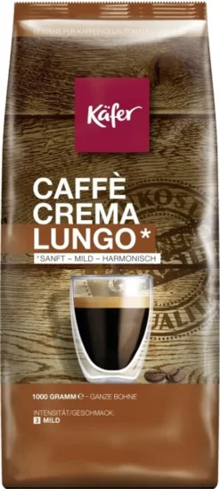 Käfer Caffè Crema Lungo | Ganze Bohne | 1000 G