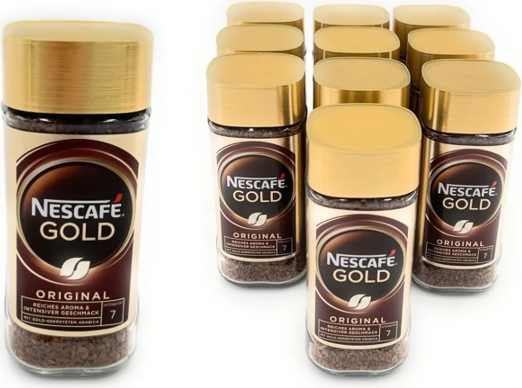 Nestlé® Nescafé Gold Das Original, Löslicher Bohnenkaffee, Kaffee, Gemahlener Röstkaffee, Glas, 100 G – Bild 9