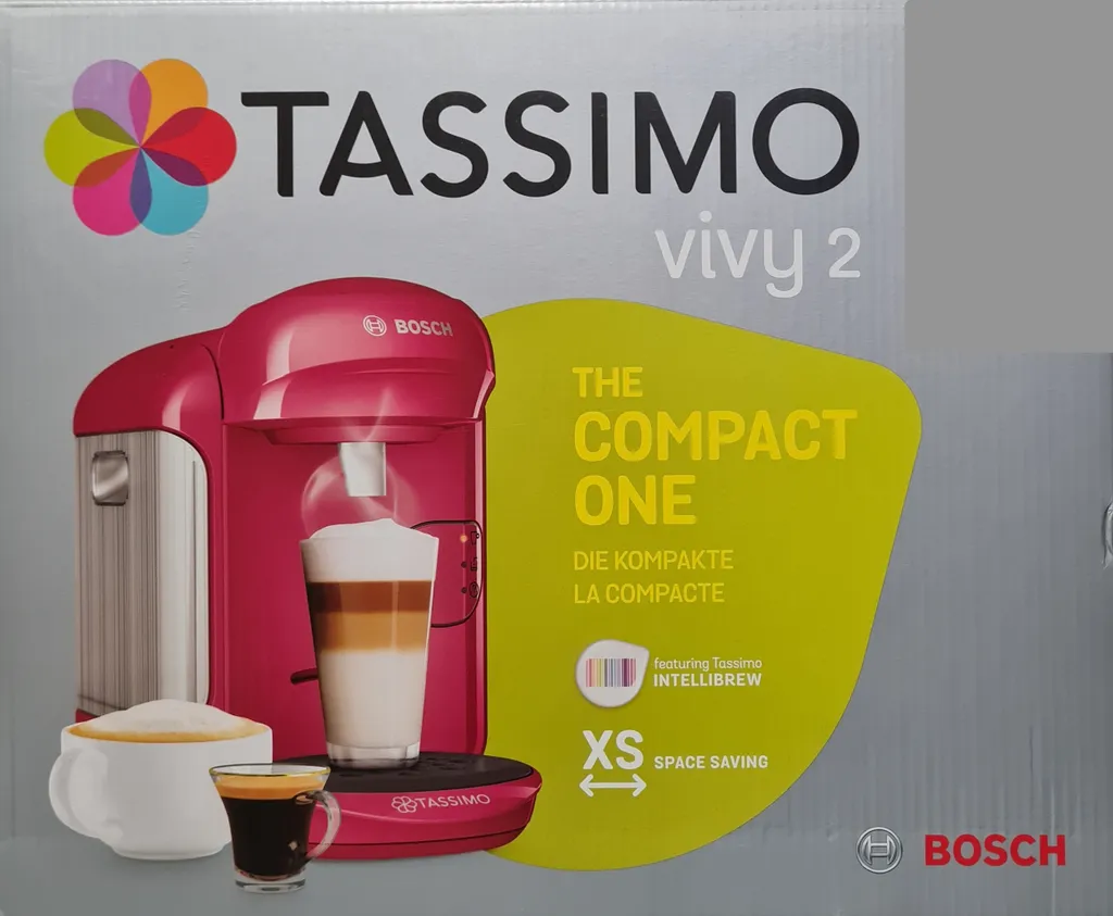 Bosch Tassimo Vivy2 Kapselmaschine TAS1401, Kompaktes Design, Vollautomatisch, Geeignet Für Alle Tassen - Pink – Bild 8