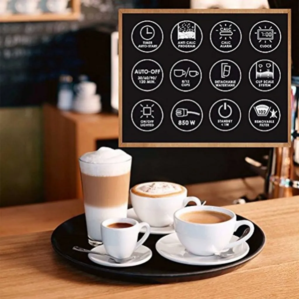 Melitta Optima Timer 100801 Bk, Filterkaffeemaschine Mit Glaskanne Und Timer-Funktion, Abnehmbarer Wassertank, Schwarz – Bild 15