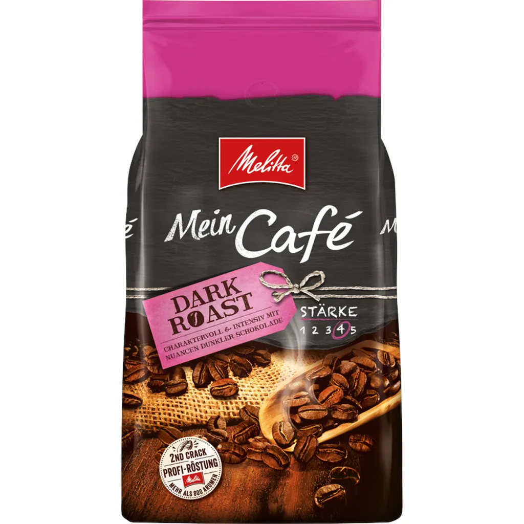 MELITTA Ganze Kaffeebohnen Mein Café Dark Roast 8x1 Kg Charaktervoll Intensiv – Bild 2