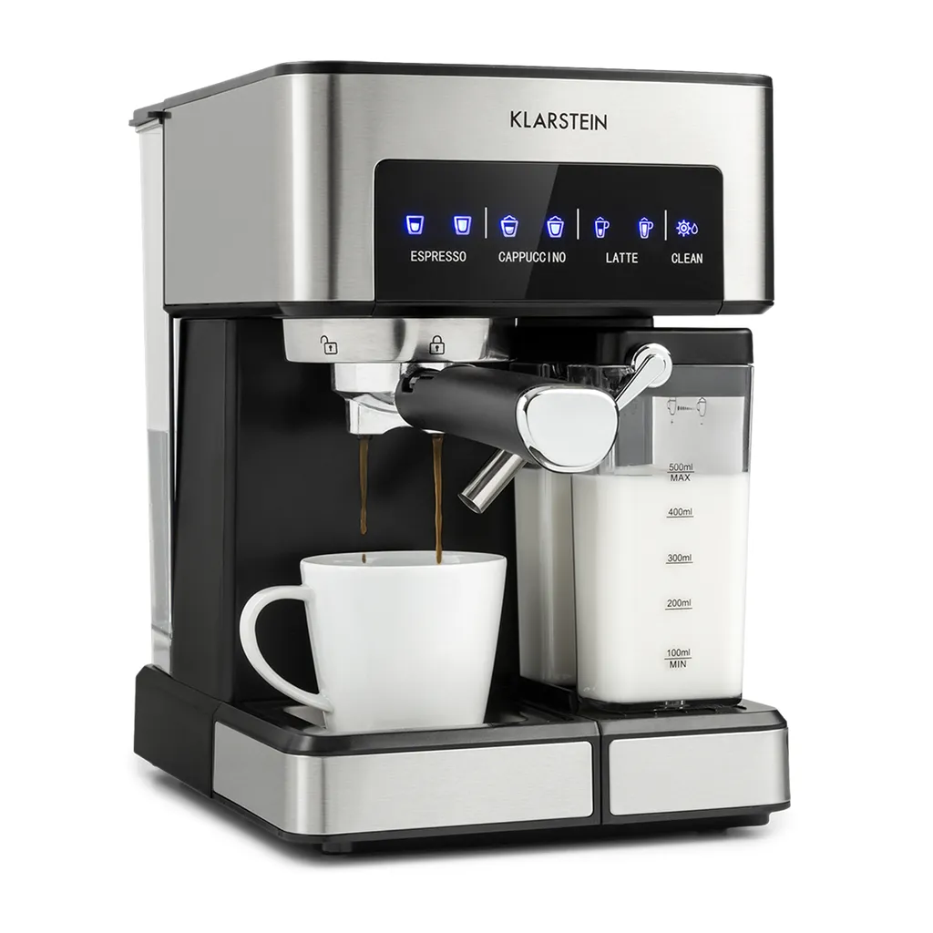 Arabica Comfort Espressomaschine 1350W 20 Bar 1,8l Touch-Bedienfeld Edelstahl
