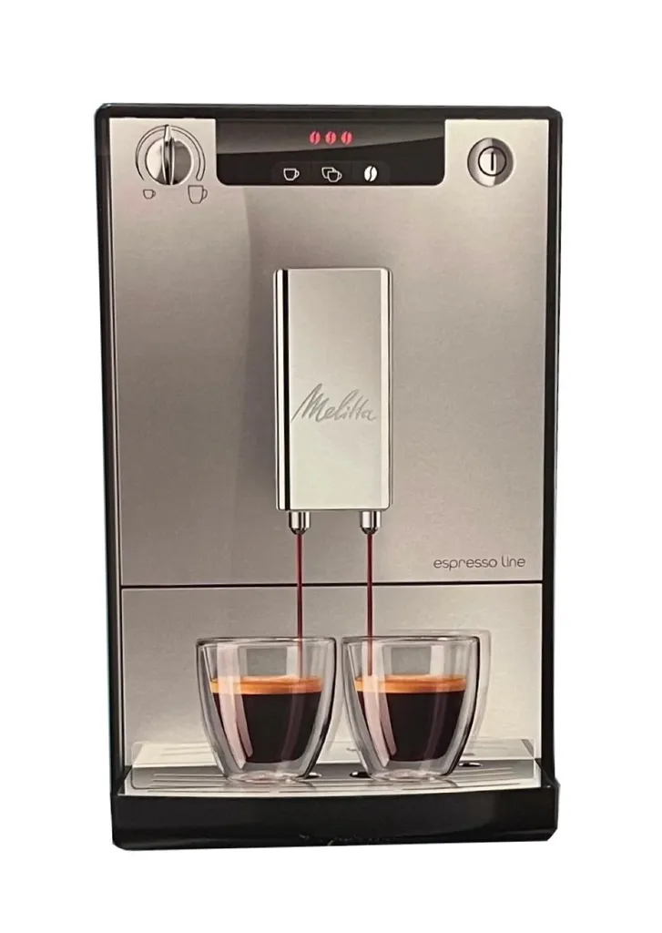 Melitta EspressoLine E950-213 Kaffeevollautomat, Silber/Schwarz