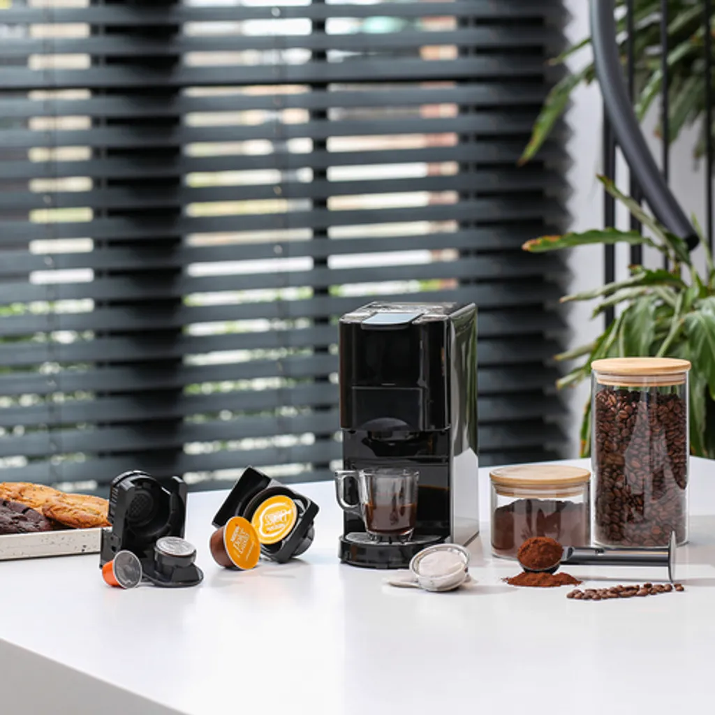 Princess 4-in-1 Multi-Kapsel-Kaffeemaschine 1450W 0,8L Schwarz Silbern – Bild 19