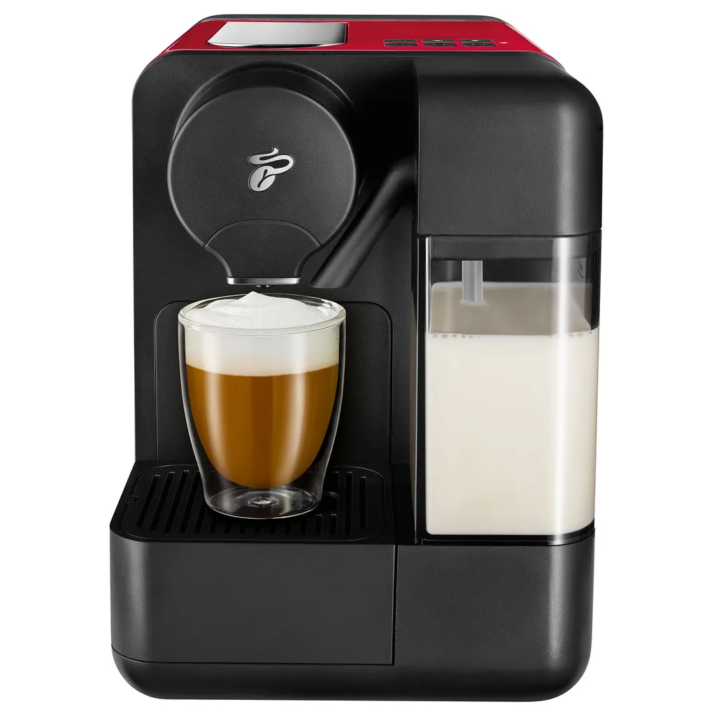 Tchibo Cafissimo Milk Kaffeemaschine Kapselmaschine Inkl. 30 Kapseln Für Caffè Crema, Espresso, Kaffee Und Milchspezialitäten, Rot – Bild 2