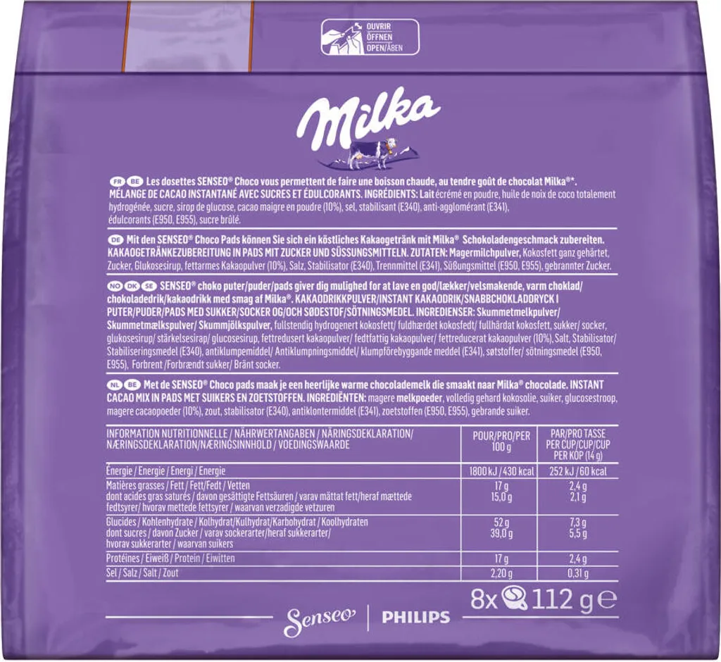 SENSEO Pads Milka Senseopads 80 Getränke Kakaogetränk Kakao-Pads Schoko Softpads – Bild 4
