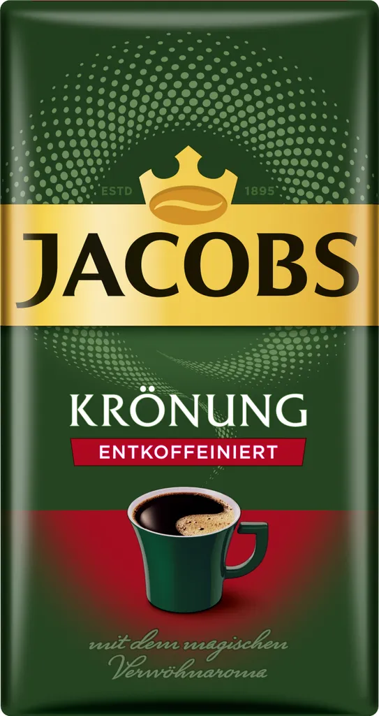 Jacobs Filterkaffee Krönung Entkoffeiniert | Gemahlen | 500g