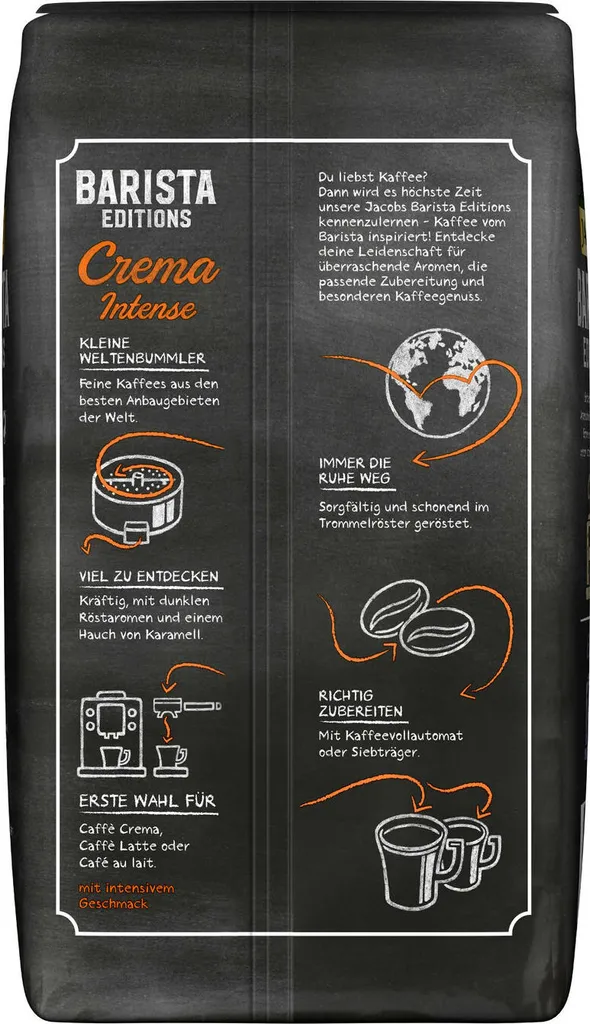 JACOBS Kaffeebohnen Barista Editions Crema Intense 2 X 1kg Ganze Kaffee Bohnen – Bild 5