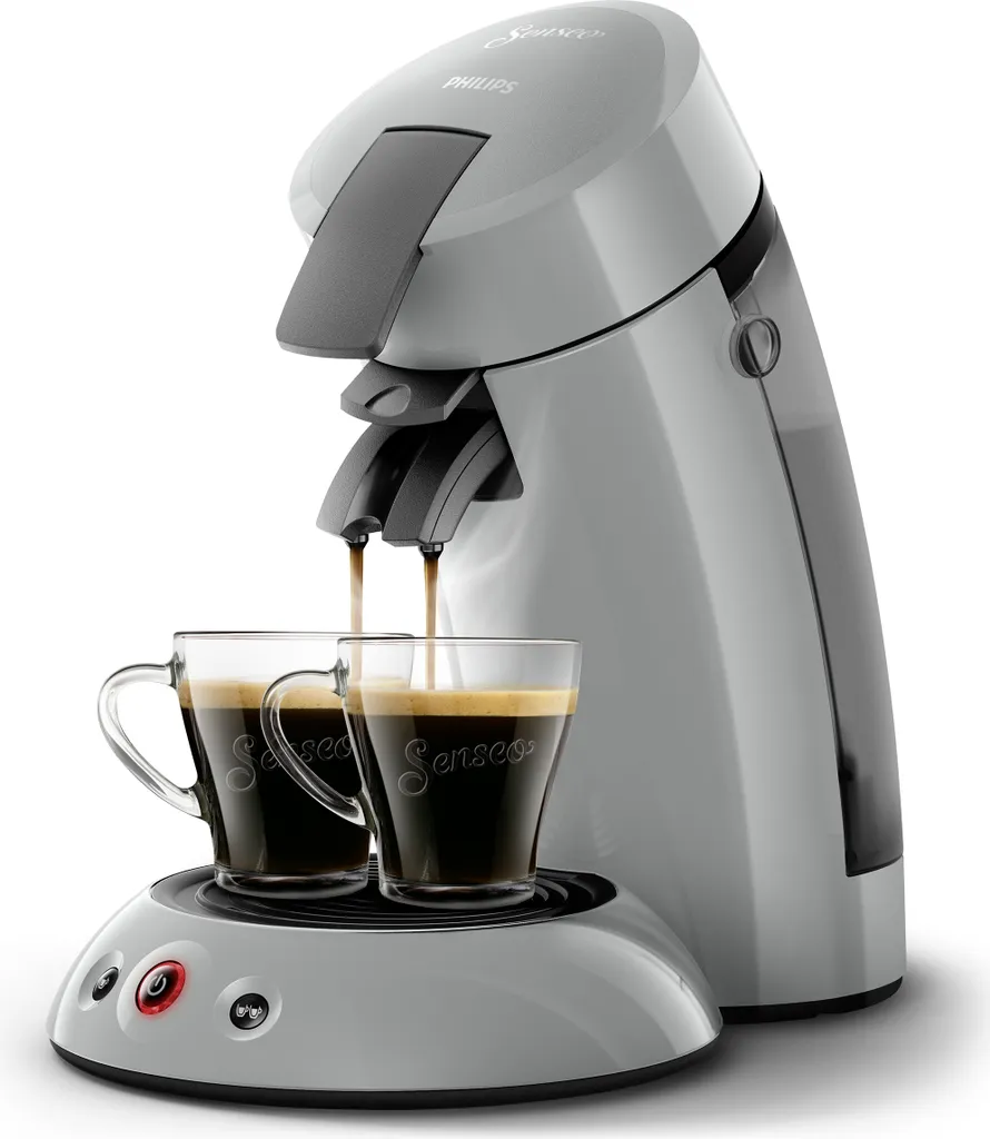 Philips Senseo Kaffeepadmaschine HD 6553/70 Original, Farbe Hellgrau