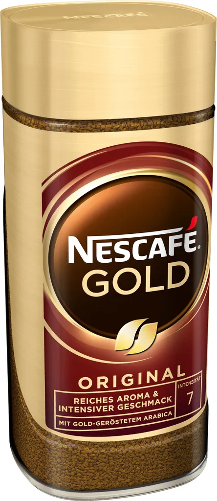 Nestlé® Nescafé Gold Das Original, Löslicher Bohnenkaffee, Kaffee, Gemahlener Röstkaffee, Glas, 100 G – Bild 2