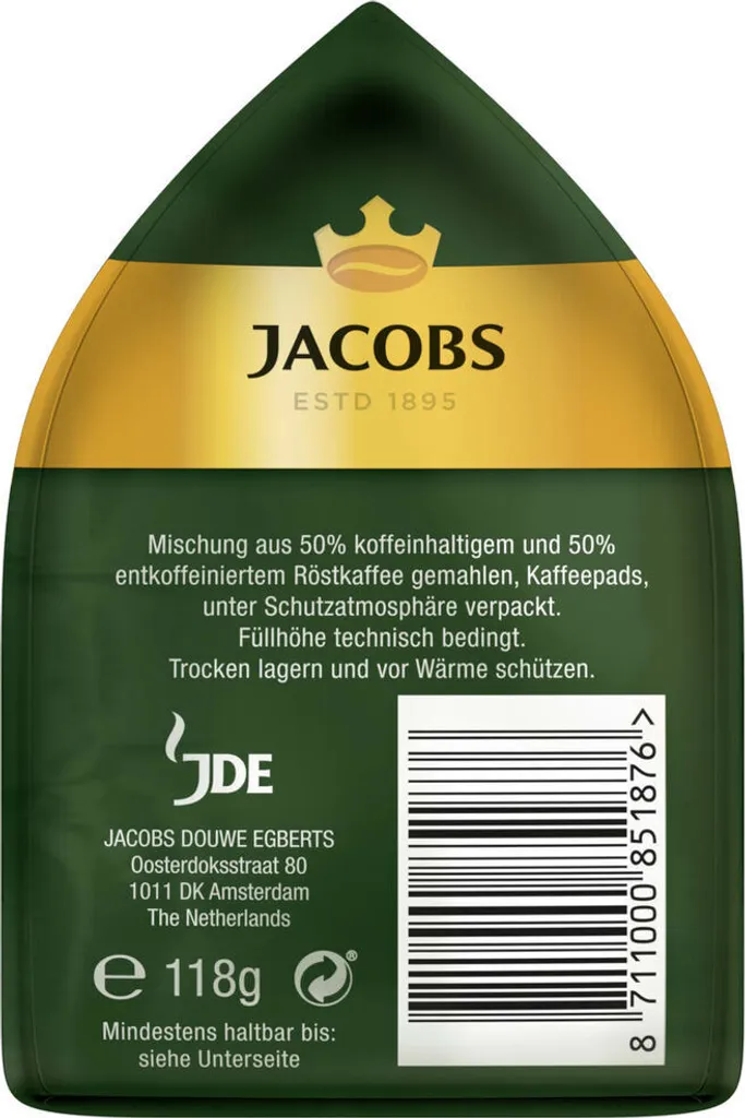 JACOBS Pads Crema Balance 5 X 18 Getränke - 90 Kaffeepads Senseo Kompatibel – Bild 6