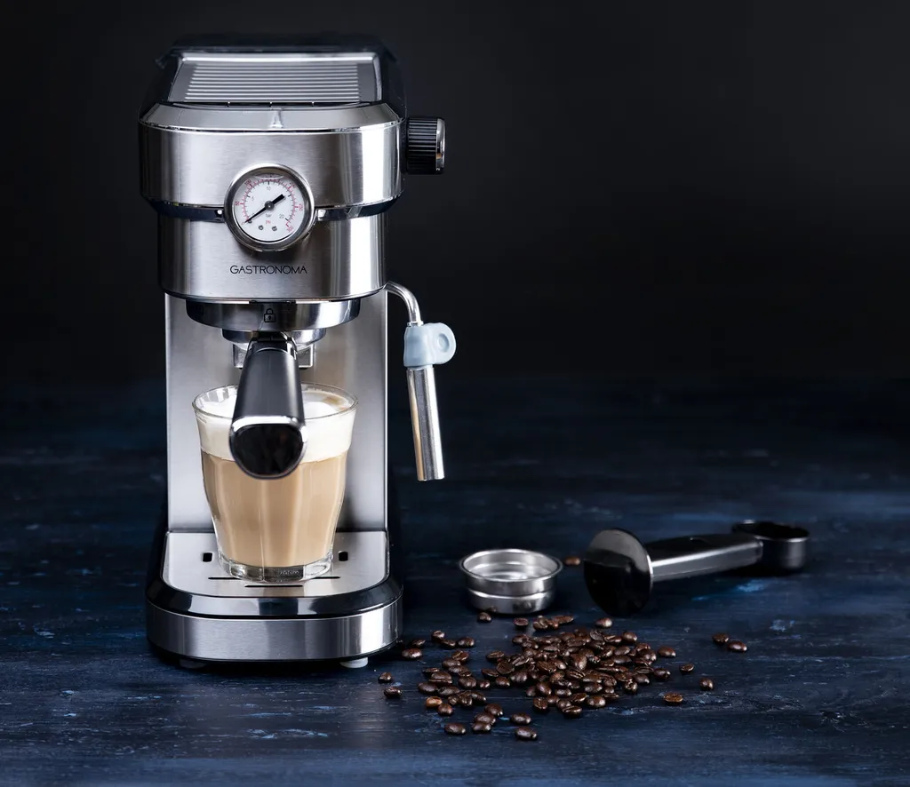 GASTRONOMA 18110001 Espressomaschine Baristo. Siebträgermaschine Mit 15 Bar Druck Und Milchaufschäumer – Bild 4