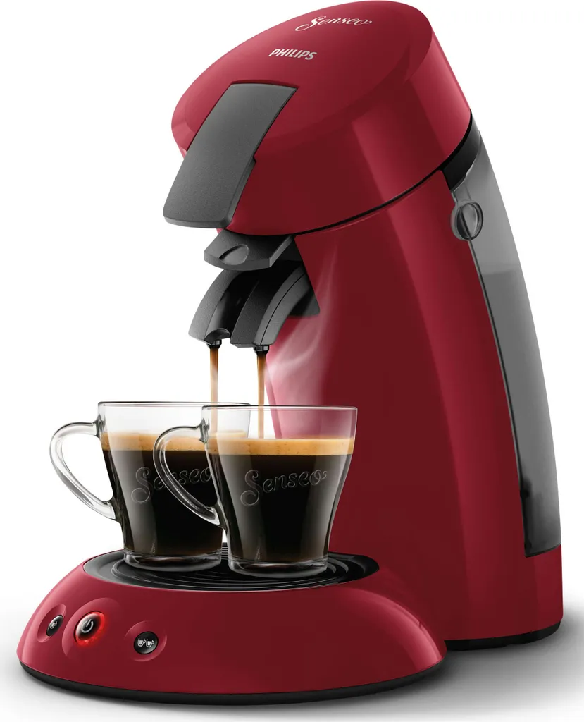 Philips Senseo Kaffeepadmaschine HD 6553/80 Original, Farbe Rot