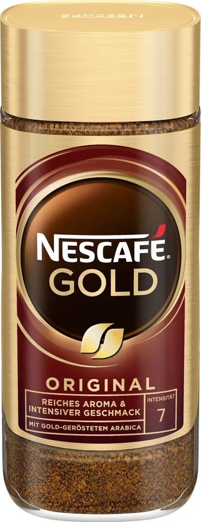 Nestlé® Nescafé Gold Das Original, Löslicher Bohnenkaffee, Kaffee, Gemahlener Röstkaffee, Glas, 100 G – Bild 4